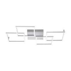 LED-Deckenleuchte, Stahl, geometrischer Form, warmweiß, dimmbar