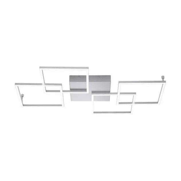 LED-Deckenleuchte, Stahl, geometrischer Form, warmweiß, dimmbar