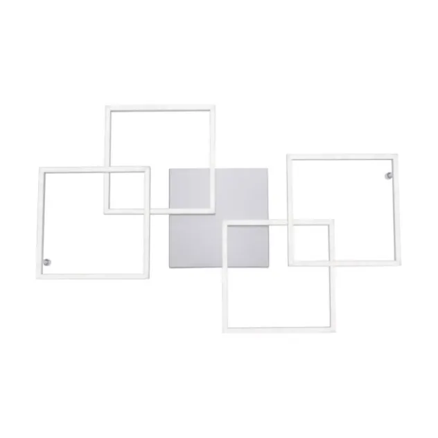 LED-Deckenleuchte, Stahl, geometrischer Form, warmweiß, dimmbar