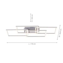 LED Deckenleuchte, stahl, modernes Design, inkl. Memory Funktion, dimmbar