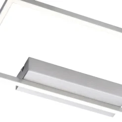 LED-Deckenleuchte, Stahl, quadratisch 45x45cm, dimmbar, flach, filigran