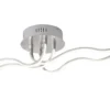 LED-Deckenleuchte, stahl, Wellenform, warmweiße Lichtfarbe, energiesparend