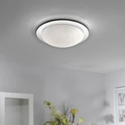 LED-Deckenleuchte, Sternenhimmeloptik, Lichtfarbsteuerung, dimmbar, modern