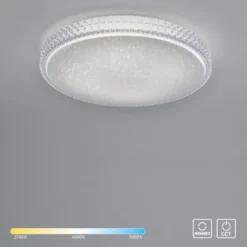 LED-Deckenleuchte, Sternenhimmeloptik, Ø 60mm, Lichtfarbsteuerung, dimmbar