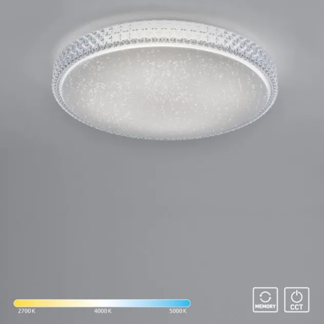 LED-Deckenleuchte, Sternenhimmeloptik, Ø 60mm, Lichtfarbsteuerung, dimmbar