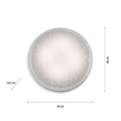 LED-Deckenleuchte, Sternenhimmeloptik, Ø 60mm, Lichtfarbsteuerung, dimmbar