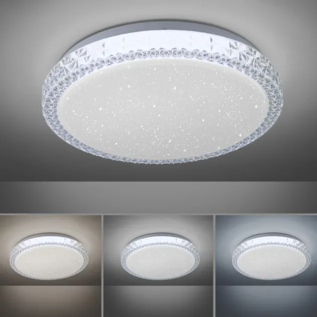 LED-Deckenleuchte, Sternenhimmeloptik, Lichtfarbsteuerung, Memory Funktion