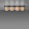 LED Deckenleuchte Stoffschirme 4 flammig schwarz schlichtes Design