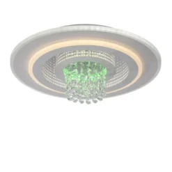 LED Deckenleuchte TOLAGO, weiss, mit Tunneleffekt und Kristall