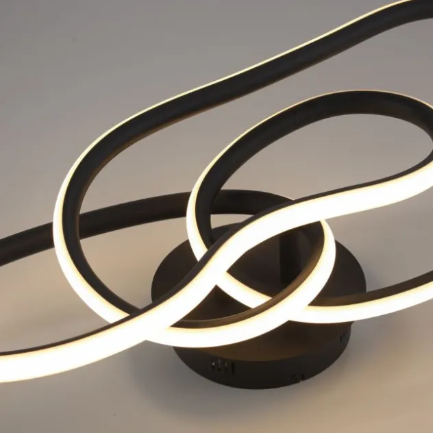 LED Deckenleuchte TWIST, schwarz, höhenverstellbar, Memoryfunktion