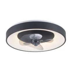 LED Deckenleuchte Ventialtor schwarz mit Timer dimmbar Memoryfunktion