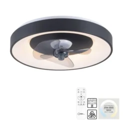 LED Deckenleuchte Ventialtor schwarz mit Timer dimmbar Memoryfunktion