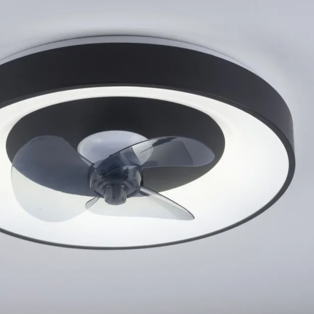 LED Deckenleuchte Ventialtor schwarz mit Timer dimmbar Memoryfunktion