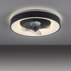 LED Deckenleuchte Ventialtor schwarz mit Timer dimmbar Memoryfunktion