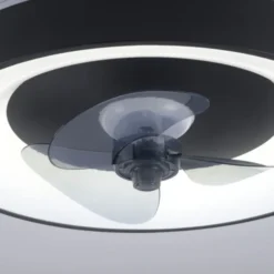 LED Deckenleuchte Ventialtor schwarz mit Timer dimmbar Memoryfunktion