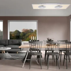 LED Deckenleuchte Ventilator weiß Fernbedienung dimmbar warmweiß kaltweiß