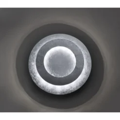 LED-Deckenleuchte, Wandleuchte, Blattsilber-Optik, Ø 40cm, indrekt,