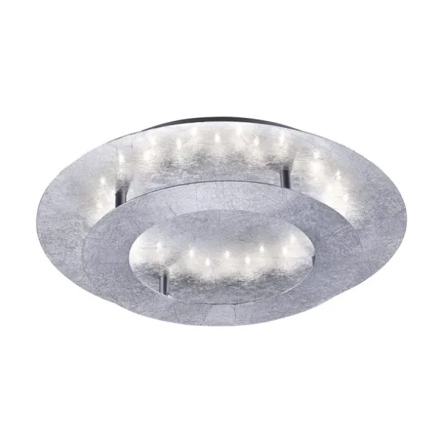 LED-Deckenleuchte, Wandleuchte, Blattsilber-Optik, Ø 40cm, indrekt,