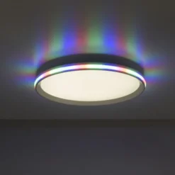 LED-Deckenleuchte, weiß, CCT, RGB, Fernbedienung, dimmbar
