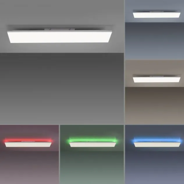 LED Deckenleuchte, weiß, CCT, RGB, Fernbedienung, dimmbar