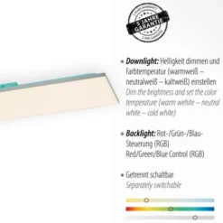 LED Deckenleuchte, weiß, CCT, RGB, Fernbedienung, dimmbar
