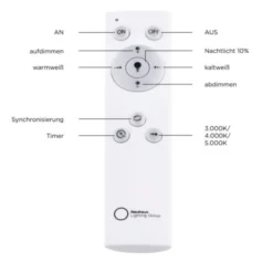 LED Deckenleuchte weiß, 50cm dimmbar Serienschaltung CCT, rund