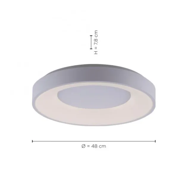 LED Deckenleuchte weiß, 50cm dimmbar Serienschaltung CCT, rund