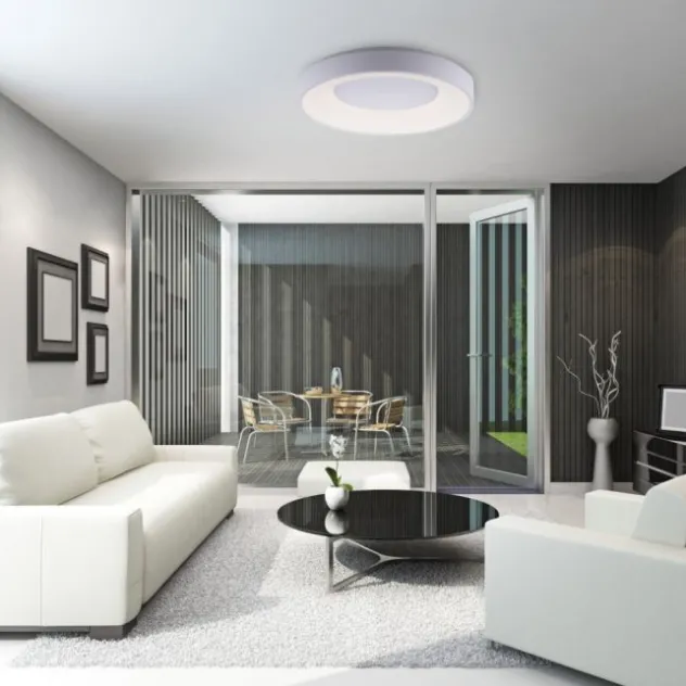 LED Deckenleuchte weiß, 50cm dimmbar Serienschaltung CCT, rund
