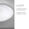 LED-Deckenleuchte, weiß, Ø 25cm, rund, Sternenoptik, glitzer Effekt