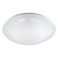 LED-Deckenleuchte, weiß, Ø 25cm, rund, Sternenoptik, glitzer Effekt