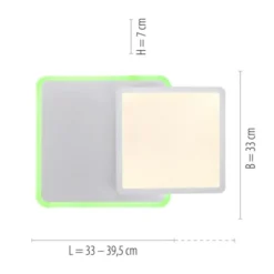 LED Deckenleuchte, weiß, dimmbar, Fernbedienung, Memory