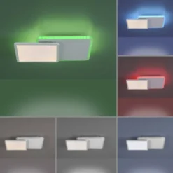 LED Deckenleuchte, weiß, dimmbar, Fernbedienung, Memory
