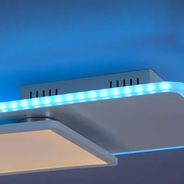 LED Deckenleuchte, weiß, dimmbar, Fernbedienung, Memory