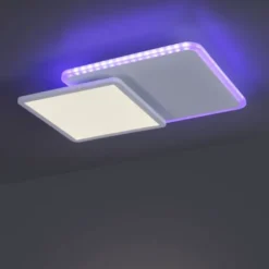 LED Deckenleuchte, weiß, dimmbar, Fernbedienung, Memory