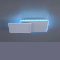 LED Deckenleuchte, weiß, dimmbar, Fernbedienung, Memory