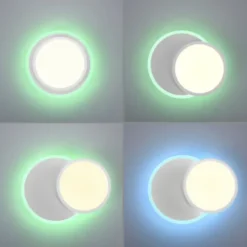LED Deckenleuchte, weiß, dimmbar, Fernbedienung, Memory, rund