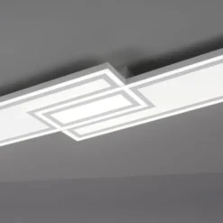 LED Deckenleuchte weiß flach 110x28 Fernbedienung dimmbar CCT Farbsteuerung