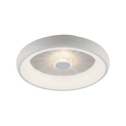 LED Deckenleuchte weiß grau rund Kristalleffekte dimmbar CCT