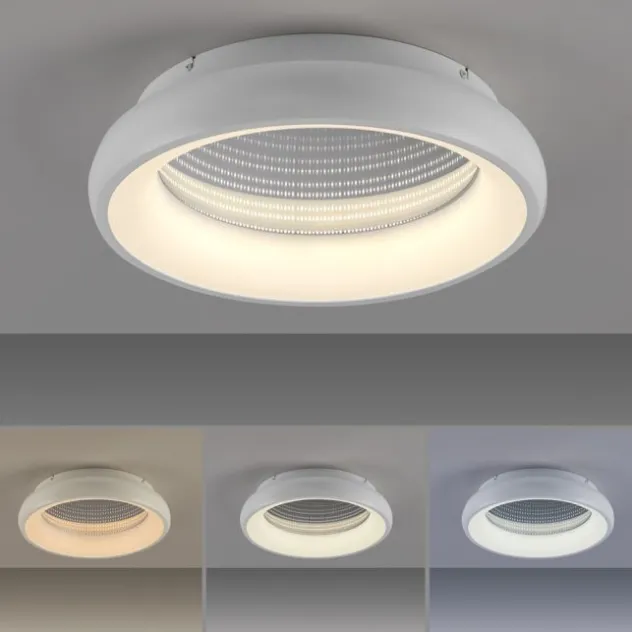 LED Deckenleuchte weiß mit Tunneleffekt dimmbar Fernbedienung CCT