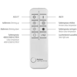 LED Deckenleuchte weiß mit Tunneleffekt dimmbar Fernbedienung CCT