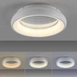 LED Deckenleuchte weiß mit Tunneleffekt dimmbar Fernbedienung CCT