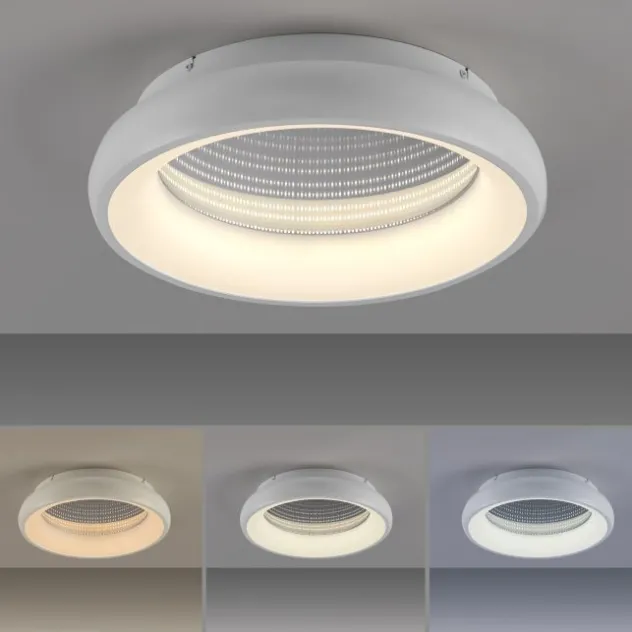 LED Deckenleuchte weiß mit Tunneleffekt dimmbar Fernbedienung CCT