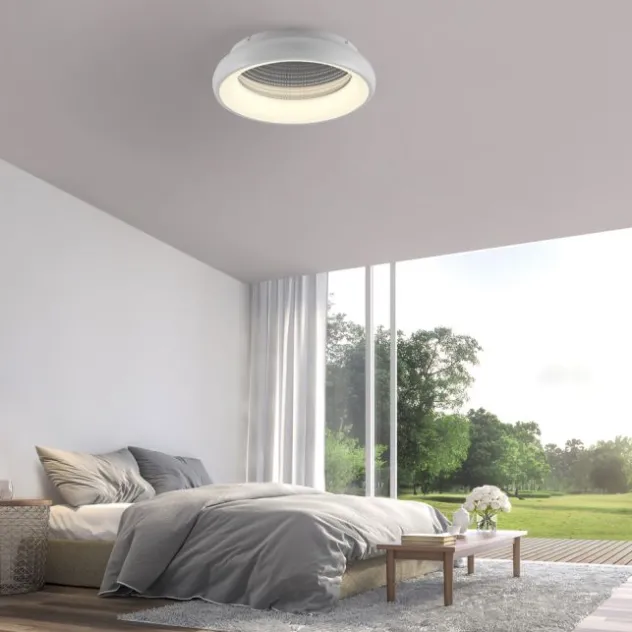 LED Deckenleuchte weiß mit Tunneleffekt dimmbar Fernbedienung CCT