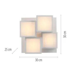 LED Deckenleuchte weiß modern Würfel Form warmweiß Wohnzimmer