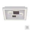 LED-Deckenleuchte, weiß, quadratisch, modern, geometrisches Musterung