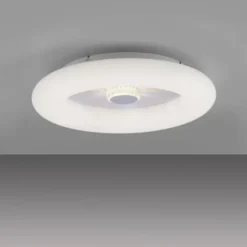 LED Deckenleuchte weiß rund 50x50 Kristalleffekte dimmbar steuerbar CCT