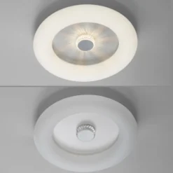LED Deckenleuchte weiß rund 50x50 Kristalleffekte dimmbar steuerbar CCT