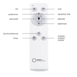 LED-Deckenleuchte, weiss, dimmbar, CCT-Farbmanagement, Memory Funktion