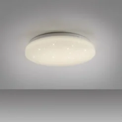 LED Deckenleuchte weiß Sternenhimmel rund D=26cm Schlafzimmer
