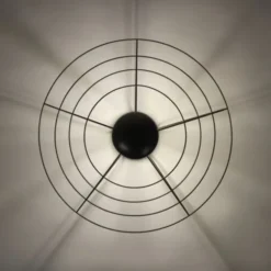 LED Deckenleuchte 44x44cm 1 flammig schwarzer Schirm Vintage Design